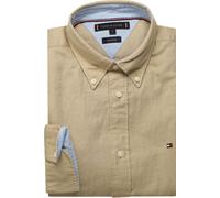 Tommy Hilfiger Freizeithemd mit Leinen-Anteil Herren Regular Fit Baumwolle beige, XL