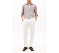 Tommy Hilfiger Regular Fit Linen Shirt Legacy Brown/stripe Größe: S | Business hemden Outlet | Herren | Weiß