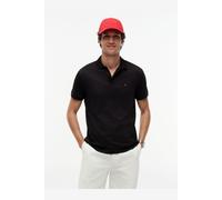 Poloshirt TOMMY HILFIGER "LIQUID COTTON ESSENTIAL REG POLO", Herren, Gr. M, schwarz, Jersey, Obermaterial: 100% Baumwolle, Shirts (22490131-M) schwarz