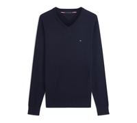 Strickpullover TOMMY HILFIGER "ESSENTIAL COTTON V NECK" Gr. XL, blau (desert sky) Herren Pullover (81668435-XL) desert sky
