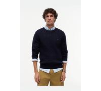 Tommy Hilfiger Herren Pullover CLASSIC CABLE CREW NECK, marine, Gr. M