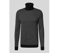 Tommy Hilfiger Regular Fit Rollkragenpullover aus Baumwoll-Kaschmir-Mix in Black, Größe S