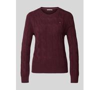 Tommy Hilfiger Regular Fit Strickpullover aus reiner Wolle in Bordeaux, Größe L