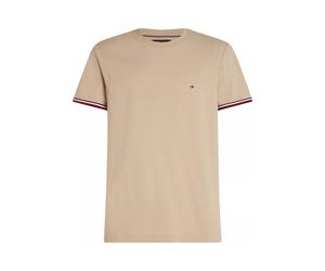 Tommy Hilfiger Regular Fit T-Shirt Rundhals braun, Gestreift