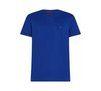 Tommy Hilfiger Herren T-Shirt Kurzarm Essential Tee mit V-Ausschnitt, Blau (Wedge Blue), M