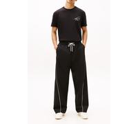 T-Shirt TOMMY JEANS "TJM SIGN BACKPRINT", Damen, Gr. XL, schwarz, Single Jersey, Obermaterial: 100% Baumwolle, regular fit normal, Rundhals, Shirts T-Shirt, mit Rückenprint, regular fit, Rundhals (308