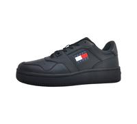 Tommy Jeans Sneaker TJM Retro Basket Leder Herren Schwarz Größe 45