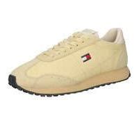 Sneaker TOMMY JEANS "RETRO RUNNER ARCHIVE LTR", Damen, Gr. 39, beige, Leder, Lederimitat, unifarben, Basic, Schuhe Sneaker, Freizeitschuh, Halbschuh, Schnürschuh im Retro-Look (67440556-39) beige