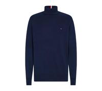 Tommy Hilfiger - Rollkragenpullover aus Baumwoll-Kaschmirmix blau - Gr. - S