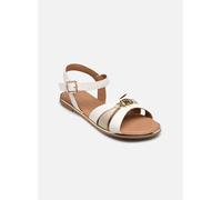 Riemchensandale TOMMY HILFIGER, Damen, Gr. 39, weiß, metallic, Synthetik, metallic, festlich, Schuhe Riemchensandale, Sandalette, Festtagsschuh, Sommerschuh mit Schnallenverschluss (53473219-39) weiß,