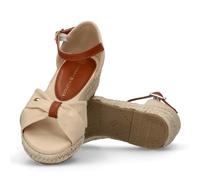 Tommy Hilfiger, Sandalen mit Keilabsatz aus Bast, Karin, Sand, 38