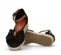 Tommy Hilfiger, Sandalen mit Keilabsatz aus Bast, Karin, Schwarz, 38