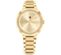 Quarzuhr TOMMY HILFIGER "SAVANNAH", goldfarben, Armbanduhren, Damen, Quarzuhr, Armbanduhr, Damenuhr, Edelstahlarmband, analog, Glassteine (25272237-0) goldfarben