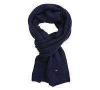 Tommy Hilfiger Schal Strickschal Cotton Cashmere Scarf Blau Space Blue