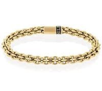 Tommy Hilfiger Schmuck für Herren: 23K Vergoldetes Kettenarmband und Silberfarbene Edelstahlkette