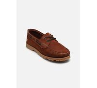 Bootsschuh TOMMY HILFIGER "HILIFGER LIGHT SDE BOAT SHOE", Herren, Gr. 44, braun, Veloursleder, unifarben, Schuhe Bootsschuh, Schnürschuh, Halbschuh mit Durchzügen und Ösen (29758924-44) braun