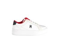 Tommy Hilfiger Ledersneaker mit Plateausohle Modell 'PLATFORM COURT' in Weiss, Größe 40