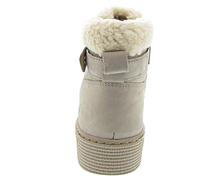 Tommy Hilfiger Damen Stiefeletten FAUX FUR NUBUCK LOW LACE-UP, sand, Gr. 38EU