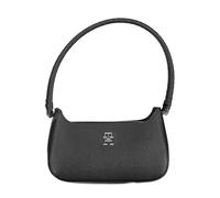 Tommy Hilfiger Damen Schultertasche Emblem Shoulder Bag Klein, Mehrfarbig (Black), Einheitsgröße