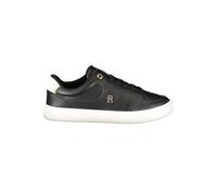 Tommy Hilfiger Schwarze Polyurethan Damen Sneaker EU37/US7 Schwarz