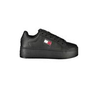 Tommy Hilfiger schwarze Polyurethan Damen Sneaker EU40/US10 Schwarz