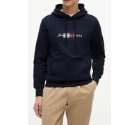 Hoodie TOMMY HILFIGER "SCRIPT FLAG HOODIE", Herren, Gr. XL, desert sky, Sweatware, Obermaterial: 100% Baumwolle, regular fit normal, Bündchen, Sweatshirts Hoodie, mit Flag-Grafik und Tunnelzug (169873