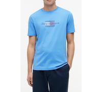 Tommy Hilfiger Script Flag Regular Tee Blue Spell Größe: XXL | Bedruckte T-Shirts Outlet | Herren | Blau