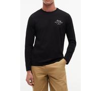 Langarmshirt TOMMY HILFIGER "SCRIPT STACK LS REGULAR TEE", Herren, Gr. XL, schwarz, Single Jersey, Obermaterial: 100% Baumwolle, regular fit normal, Rundhals, Shirts Langarmshirt (65797549-XL) schwarz