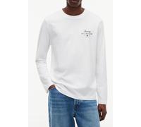 Langarmshirt TOMMY HILFIGER "SCRIPT STACK LS REGULAR TEE", Herren, Gr. XXL, weiß, Single Jersey, Obermaterial: 100% Baumwolle, regular fit normal, Rundhals, Shirts Langarmshirt (75017413-XXL) weiß