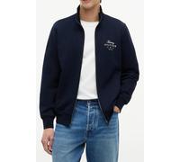 Sweatjacke TOMMY HILFIGER "SCRIPT STACK FZ STAND COLLAR", Herren, Gr. S, desert sky, Sweatware, Obermaterial: 100% Baumwolle, regular fit normal, Rundhals, Bündchen, Sweatjacken Sweatjacke (86990813-S