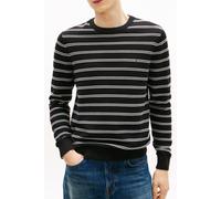 Tommy Hilfiger Seasonal Structure Crew Black/ivory Petal Größe: L | Pullover Outlet | Herren | Schwarz