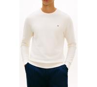 Rundhalspullover TOMMY HILFIGER "SEASONAL STRUCTURE", Damen, Gr. XL, ivory petal, Strick, Obermaterial: 100% Baumwolle, regular fit, Rundhals, Pullover Rundhalspullover, mit Struktur, Rundhals, regula