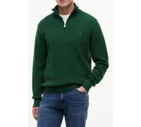 Strickpullover TOMMY HILFIGER "SEASONAL STRUCTURE ZIP MOCK", Herren, Gr. L, street grün, Strick, Obermaterial: 100% Baumwolle, regular fit normal, Rundhals, eingesetzt Rippbündchen, Pullover Strickpul