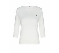 Tommy Hilfiger Damen Langarmshirt New Cody Slim U-Boot-Ausschnitt, Weiß (Nos Ecru), M