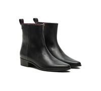 Tommy Hilfiger Shoes Leder-Boots in Schwarz - Größe 36 | Damen Stiefel