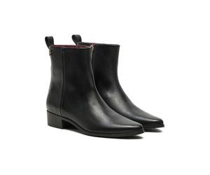 Tommy Hilfiger Shoes Leder-Boots in Schwarz - Größe 40 | Damen Stiefel
