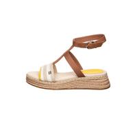 Tommy Hilfiger Shoes Leder-Keilsandaletten in Hellbraun - Größe 39 | Damen Sandalen