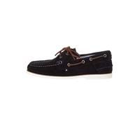 Bootsschuh TOMMY HILFIGER "TH BOAT SHOE CORE SUEDE", Herren, Gr. 42, blau (dunkelblau), Veloursleder, casual, Schuhe, Casualschuh, Freizeitschuh, Schnürer mit Bänder-Durchzügen (40736413-42) dunkelbla