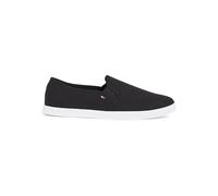 Tommy Hilfiger Damen Schuhe Canvas Slip-On Sneaker Slipper, Schwarz (Black), 37