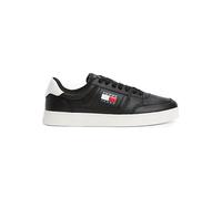 Tommy Jeans Herren Cupsole Sneaker The Greenwich New aus Leder, Schwarz (Black), 41