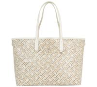 Shopper TOMMY HILFIGER "TH MONOPLAY LEATHER TOTE MONO" Gr. B/H/T: 35 cm x 27 cm x 14 cm, neutral Damen Taschen Handtaschen mit herausnehmbarer Reißverschluss-Tasche (46728743-0)