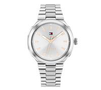 Tommy hilfiger silberfarbenem damen uhr mit silberfarbenem zifferblatt und edelstahl armband one_size Silber