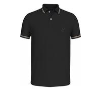 Tommy Hilfiger Herren Poloshirt Kurzarm Slim Fit mit Kontrast-Details, Schwarz (Black), L