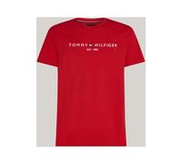 Tommy Hilfiger Slim Fit T-Shirt Rundhals rot, Einfarbig