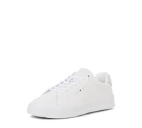 Tommy Hilfiger Herren Court Sneaker Detail Essential aus Leder, Weiß (White), 44