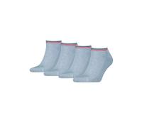 Tommy Hilfiger Sneaker Socken Herren & Damen Füsslinge 4-er Pack, Farbe:Light Blue Melange, Socken & Strümpfe:43-46