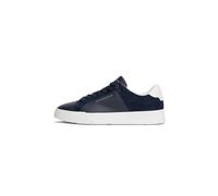 Sneaker TOMMY HILFIGER "TH COURT MIX NUBUCK", Herren, Gr. 44, dunkelblau, Nubukleder, Schuhe Sneaker, Freizeitschuh, Halbschuh, Schnürer mit zwei Logoschriftzügen (26005315-44) dunkelblau
