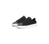 Tommy Hilfiger Sneaker "TH COURT LTH MIX MONOGRAM" Freizeitschuh, Halbschuh, Schnürer mit TH-Allover-Prägung (88529719-46) schwarz
