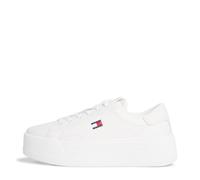 Tommy Jeans Damen Cupsole Sneaker Script Flatform Low Top, Weiß (Ecru), 39