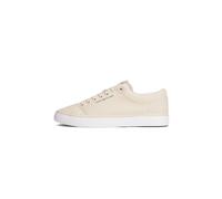 Sneaker TOMMY HILFIGER "HARLEM CORE II CVS", Herren, Gr. 42, beige, Baumwolle, unifarben, Basic, Schuhe Sneaker, Freizeitschuh, Halbschuh, Schnürer mit Logo-Aufnäher an der Schuhzunge (67245428-42) be